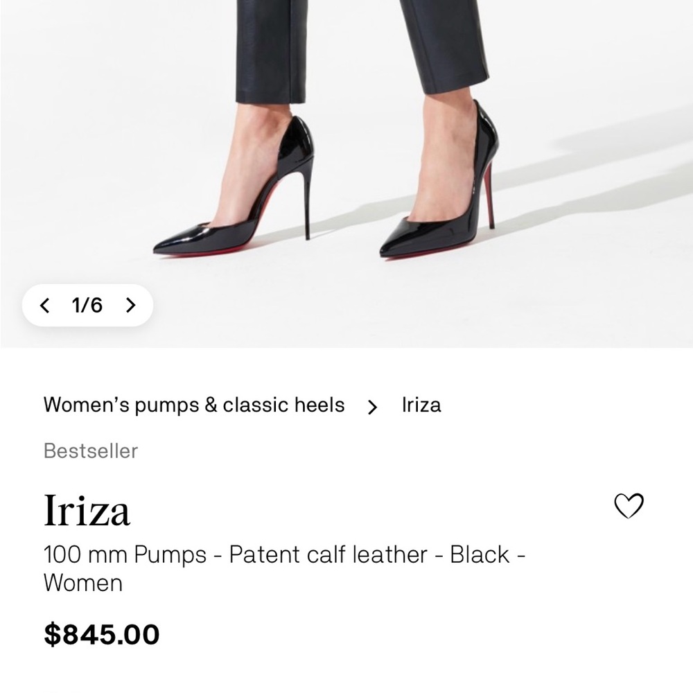 Authentic Christian Louboutin Black Patent Leather Heels